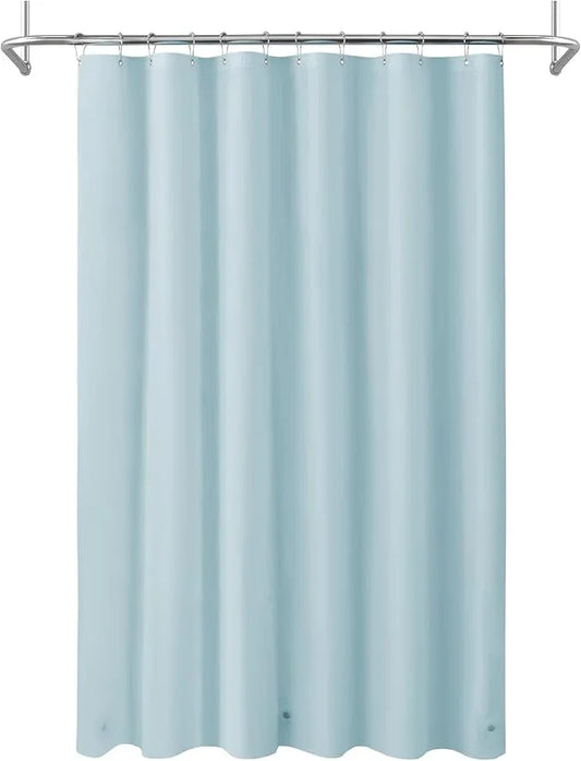 Mrs Awesome Light Blue Shower Curtain Liner with 3 Magnets, 72x72 Premium Flexible Sturdy Plastic Shower Curtain for Bathroom Lightweight & Waterproof, Light Blue - ModernBath