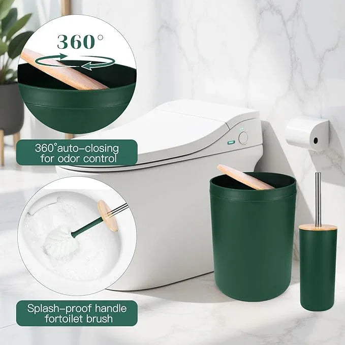 iMucci Bathroom Accessories Bathroom Sets with Shower Curtain, Bath Towel Set, Trash Can, Toilet Brush, Soap Dispenser, Bathroom Accessories Set Complete - ModernBath
