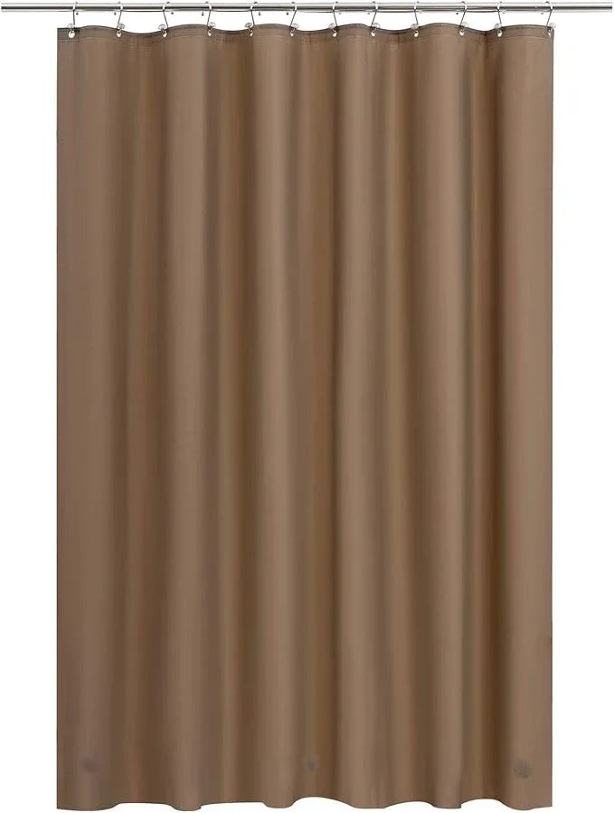 Barossa Design Brown Shower Curtain Liner - Premium PEVA, BPA & PVC Free, No Chemical Smell, Lightweight Standard Size Shower Curtain with 3 Magnets, Metal Grommets - Brown - ModernBath