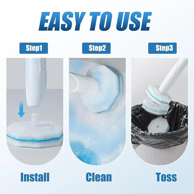 100PC Toilet Bowl Wand Refills, Replacement Heads for Bathroom Washroom Cleaning Pads, Disposable Toilet Brush Refills Compatible with Household Brushes Scrubbers Cleaning Refill Pads Local Stock - ModernBath