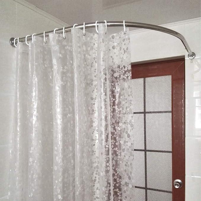 WELTRXE Extra Long Shower Curtain Liner, 72 x 78 Inch EVA Water Repellent Shower Curtain with 3 Magnets, Heavy Duty, No Smell, Chlorine Free Shower Liner for Shower Stall, Bathtubs, 12 Hooks - ModernBath