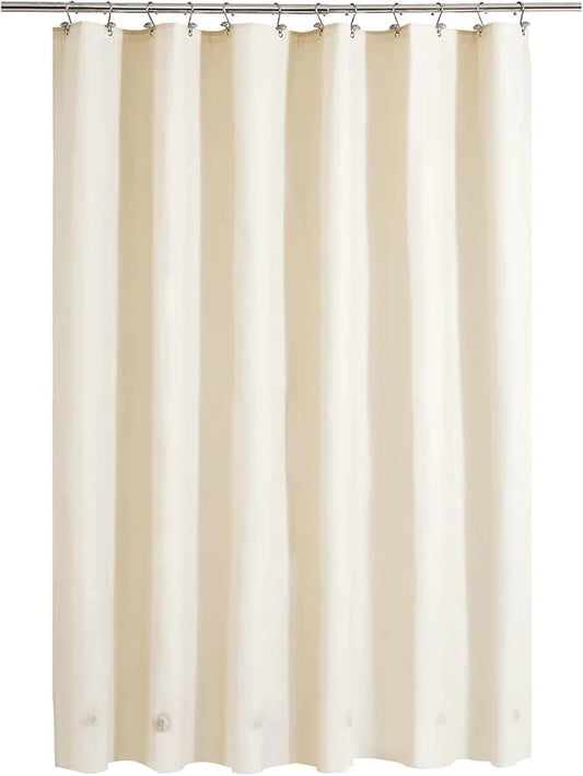 Barossa Design Beige Shower Curtain Liner with 6 Magnets - Waterproof PEVA Shower Liner for Bathroom, 72" x 72" Standard Size, PVC Free, Metal Grommets - Beige, 72x72 - ModernBath