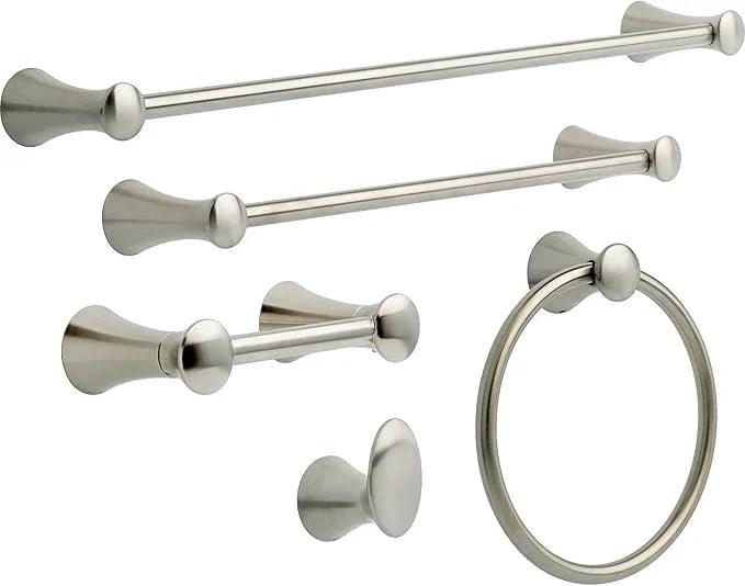 Delta Lahara (1-Pack) Hand Towel Holder Brilliance Stainless Steel Towel Racks for Bathroom Wall Round Towel Ring Holder for Bath Towel Hanger for Kitchen, Bathroom Accessories 73846-SS - ModernBath