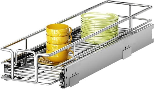 Pull Out Cabinet Organizer 5½" W x 21½" D, Heavy Duty Cabinet Pull Out Shelves, Slide Out Drawers Organization for Kitchen Cabinets Bathroom - ModernBath