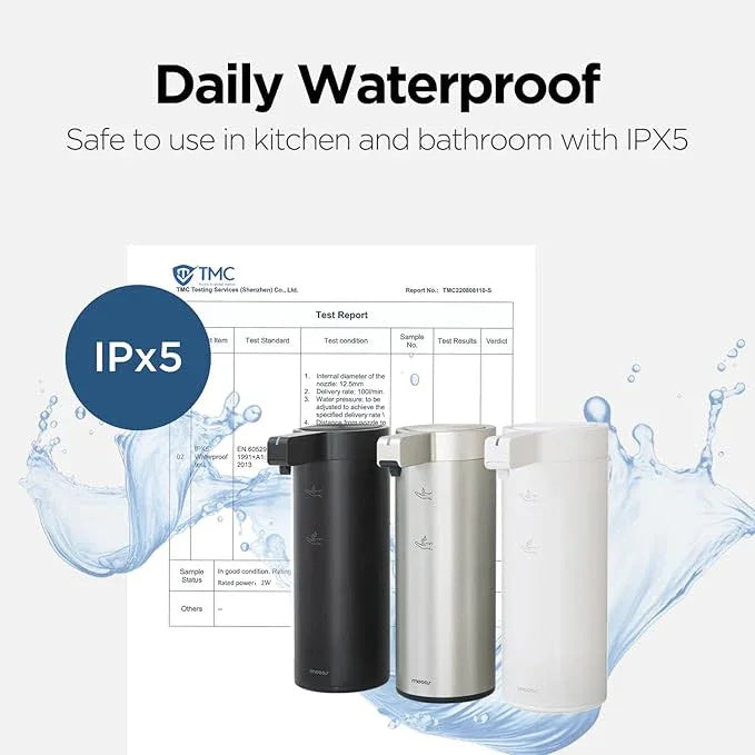 Automatic Liquid Soap Dispenser Stainless Steel Touchless Hand Soap Dispenser with Waterproof IPX5 Motion Sensor Dish Soap Dispenser for Kitchen Bathroom (Rechargeable (Black)) - ModernBath