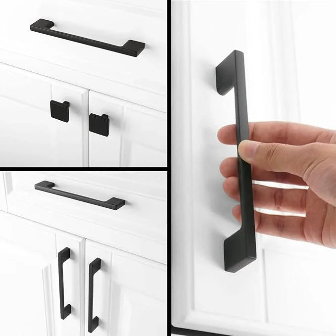 KOOFIZO 5 Pack 5 Inch Matte Black Kitchen Cabinet Pulls Black Cabinet Handles Black Cabinet Hardware for Kitchen Cabinets Drawer P01 Dresser Cupboard Bedroom Bathroom - ModernBath