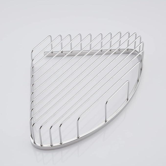 Bathroom Shower Caddy Corner Shelf, Corner-Hollow Design, Ultra Sturdy Rust-Proof Stainless Steel Shelf Organizer Shampoo Holder, Wall Mounted Storage Rack for Bathroom, Polished Chrome - ModernBath