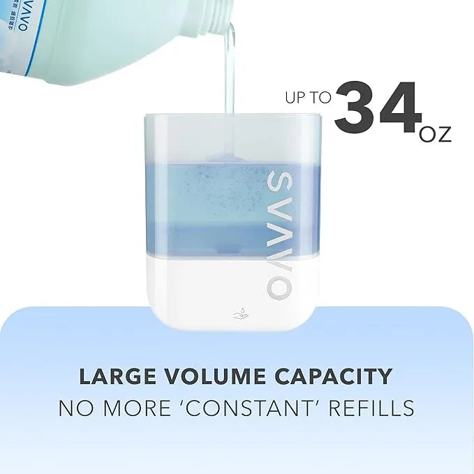 SVAVO 34oz / 1000ml Automatic Soap Dispenser Hand Sanitizer Dispenser Wall Mount, Touchless Electric Sensor Pump Battery Operated for Offices Home Kitchen Bathroom Hotel Restaurant Commercial - ModernBath