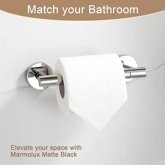 BGL Toilet Paper Holder Mirror Polish Wall Mount, Bathroom Toilet Paper Holder Brushed Nickel SUS 304 Stainless Steel, Double Post Pivoting Toilet Paper Roll Holder for Bathroom RV - ModernBath