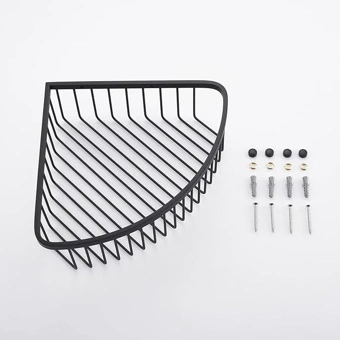 Segistan Corner Shower Caddy Organizer, SUS304 Stainless Steel Heavy Duty Rust-Proof Shelf Organizer, Wall Mounted Storage Rack for Bathroom Kitchen, Matte Black - ModernBath