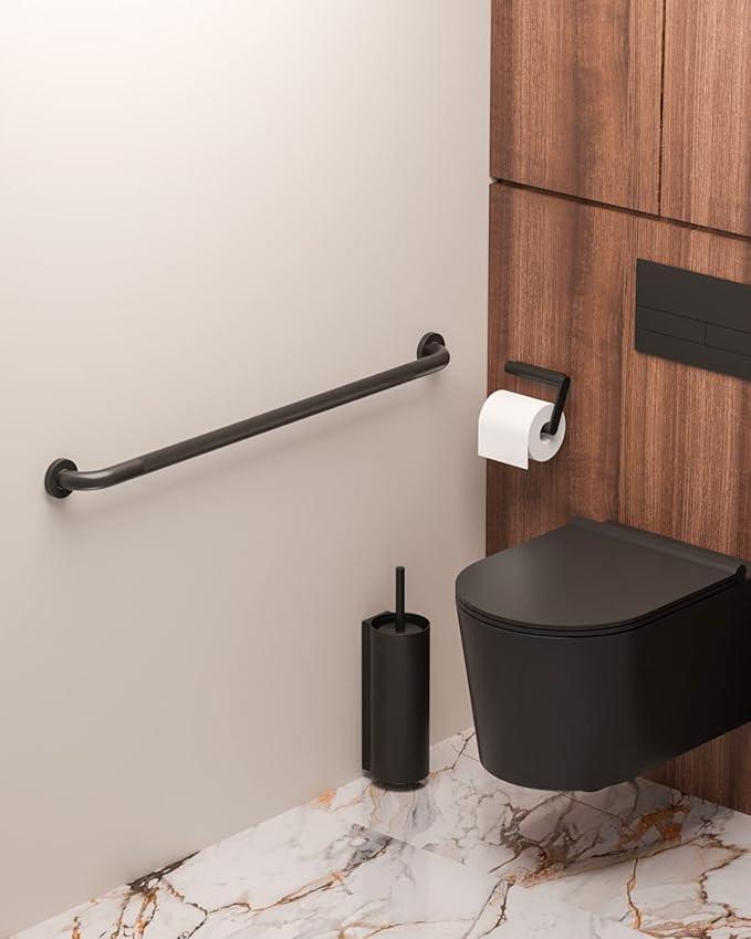 2 Pack 36 Inch Anti Slip Shower Grab Bar Oil Rubbed Black 1.25" Diameter,Munzong Bathroom Grab Bar, Knurled Bathroom Balance Bar,Safety Hand Rail Support Handicap Elderly Senior Assist Bath Handle - ModernBath