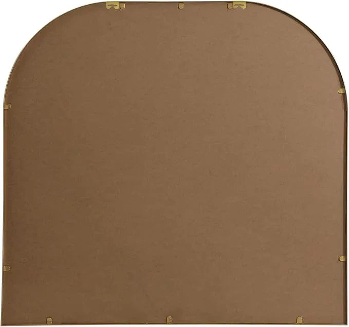 Illuminate, Metal Frame Arch Mirror 36X34 Inch in, Modern, Brass - ModernBath