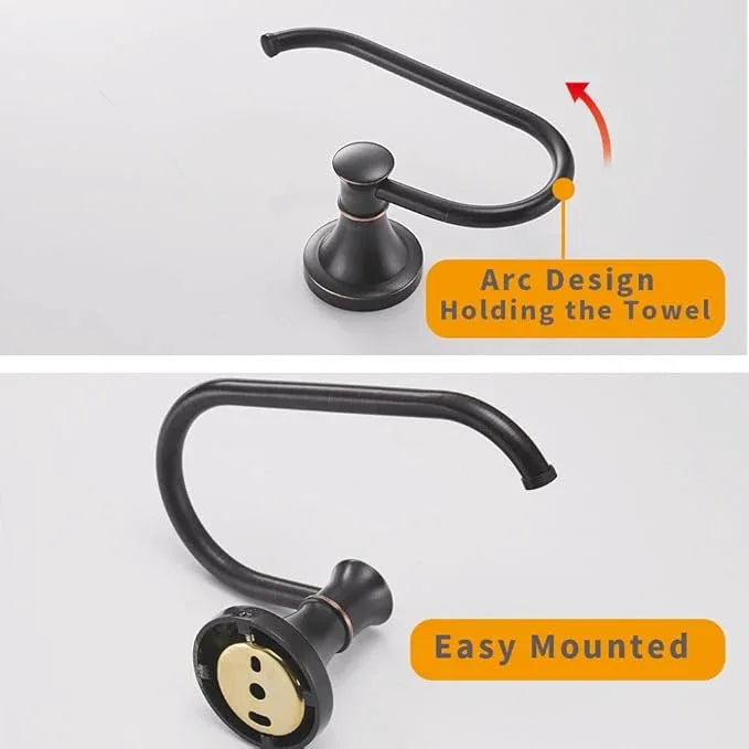 BESy Oil Rubbed Bronze Toilet Tissue Paper Holder Oil Rubbed Bronze Bathroom Accessories Toilet roll Paper Hanger, Wall Mounted, Rustproof - ModernBath