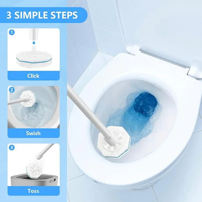 50 Pcs Toilet Bowl Wand Refills for Clorox, Upgraded Octagon Disposable Replacement Heads Compatible with Clorox Toilet Wand for Bathroom Cleaning - ModernBath