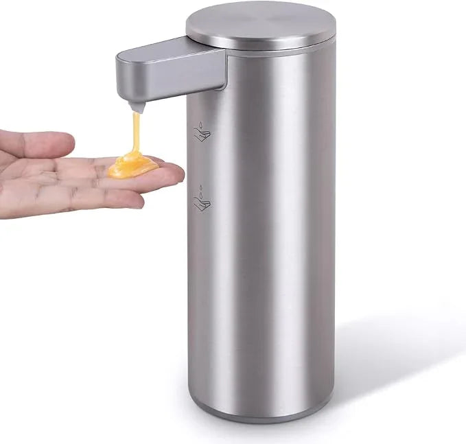 Automatic Soap Dispenser Stainless Steel with Sensor Infrared Soap Dispenser Electric IPX5 Waterproof USB-C Charging Motion Sensor for Kitchen & Bathroom, 9oz (Silver) - ModernBath