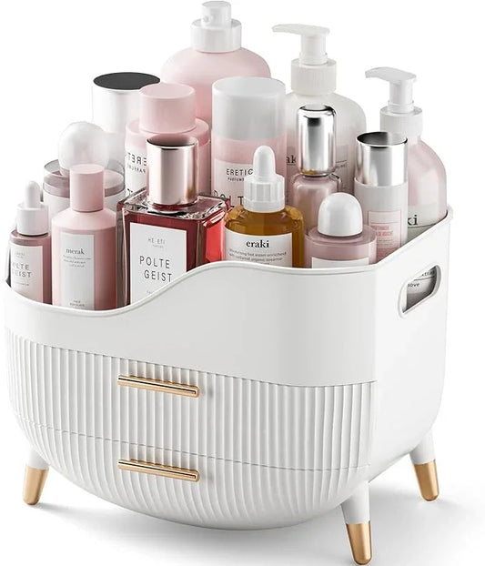 Pajiriona Makeup Organizer with Drawers,Skincare Organizer for Vanity,Storage Box with Handle,Large Cosmetic Display case for Dresser, Bathroom Countertop - ModernBath