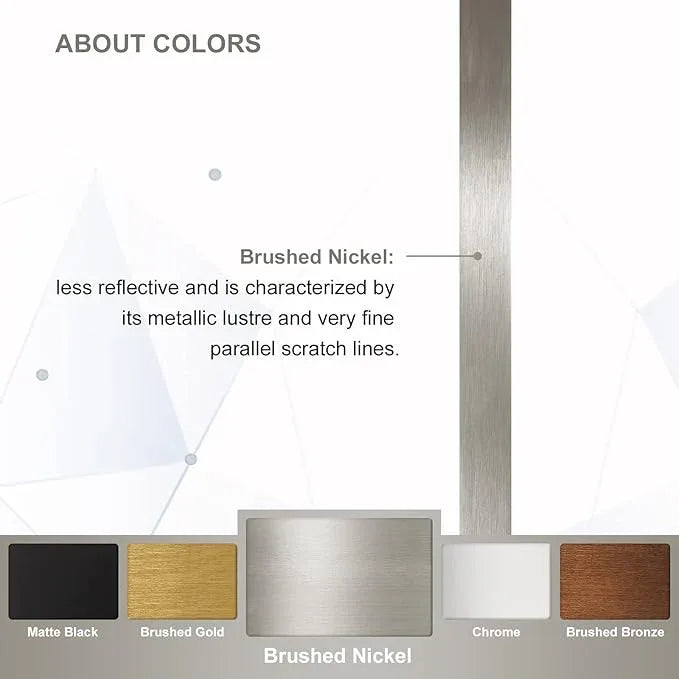 ANDY STAR Brushed Nickel Oval Bathroom Mirror, 24x36 Nickel Pill-Shaped Mirror, Oval Mirrors Wall-Mounted Mirror Vertical/Horizontal - ModernBath