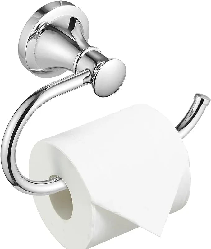BESy Polished Chrome Toilet Tissue Paper Holder Polished Chrome Bathroom Accessories Toilet roll Paper Hanger, Wall Mounted, Rustproof - ModernBath