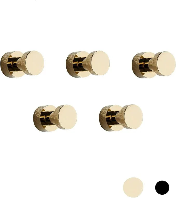 BVL Gold Robe Hook Brass Adhesive Towel Hook for Bathroom and Kitchen,5 of Packing - ModernBath