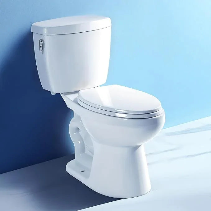 Royal Bath 360° TSUNAMI Flush Two-piece Toilet: 17.3" ADA Height, Nano Self-Cleaning, WaterSense/MAP/CUPC Certified, 1.01 Gal Side-Mounted Flush, Elongated Bowl & Soft-Close Seat,12" Rough-In - ModernBath