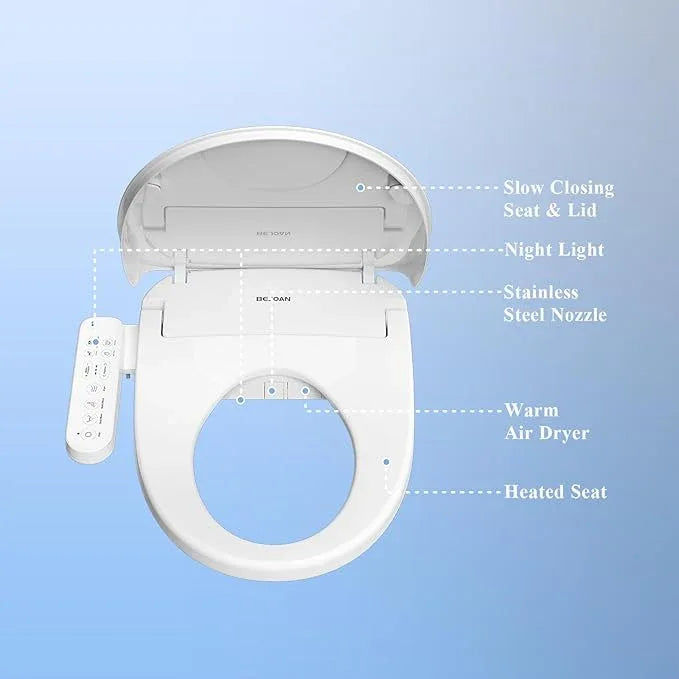 Bejoan Z1 Bidet Toilet Seat, Bidet Attachment for Toilet Warm Water, Elongated Heated Toilet Seat with Quite Close, Electric Smart Air Dryer, Customizable Washing Modes for Ultimate Comfort - ModernBath