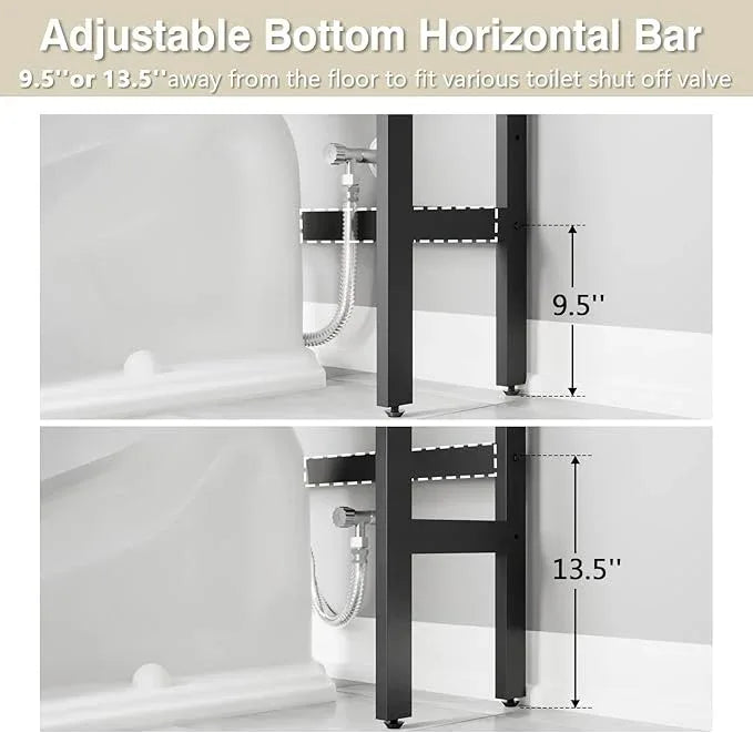Over The Toilet Storage Cabinet, Over Toilet Bathroom Organizer, Above Toilet Storage Cabinet with Barn Doors Behind Toilet Bathroom Organizer (Cream White) - ModernBath
