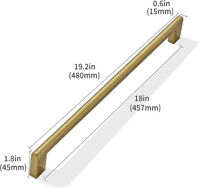 khtumeware Appliance Handle Pull 18 Inch Hole Center 1 Pack,Champagne Bronze Heavy Duty Solid Cabinet Pulls,Kitchen Drawer Handle, Hardware for Bathroom, Drawer, Cabinet, Door Cabinet - ModernBath