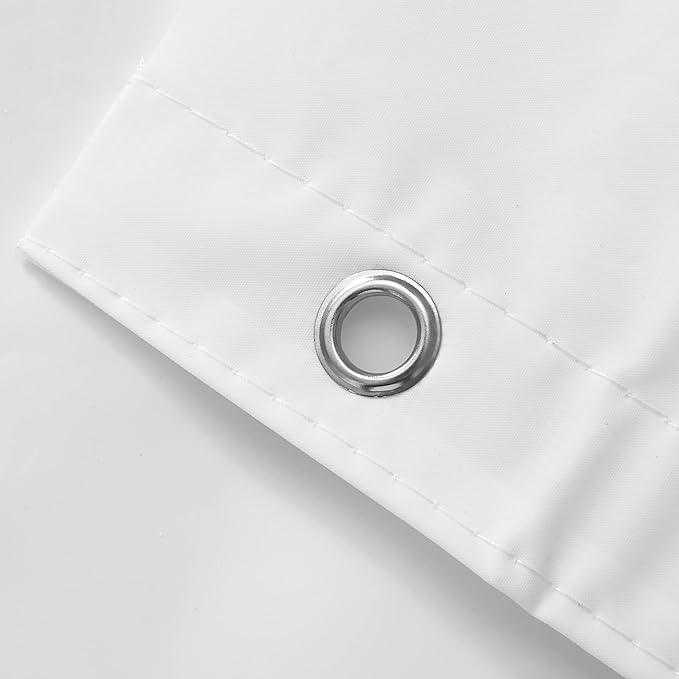 Barossa Design White Shower Curtain Liner - Premium PEVA, BPA & PVC Free, No Chemical Smell, Lightweight Shower Curtain with 3 Magnets, Metal Grommets - White, Standard Size - ModernBath