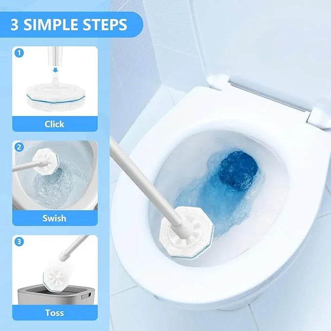 Ganliving 50 Count Toilet Brush Refills,Toilet Refill Pads,Disposable Toilet Brush Heads Compatible with Most Toilet Wand Refills for Home and Bathroom Cleaning - ModernBath