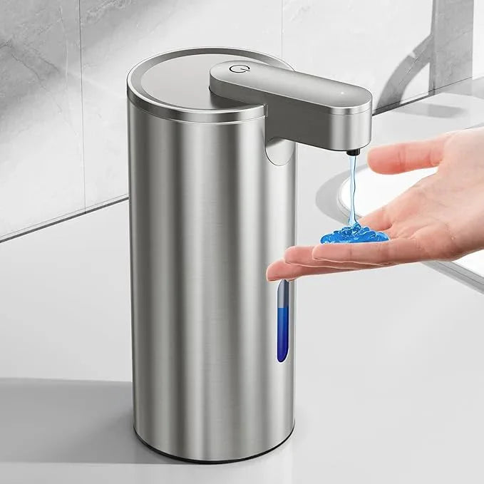 Automatic Soap Dispenser Touchless, Stainless Steel 11.5 oz 3 Levels Adjustable Hand Soap Dispenser with Rechargeable Sensor Pump for Kitchen & Bathroom Liquid Soap - ModernBath