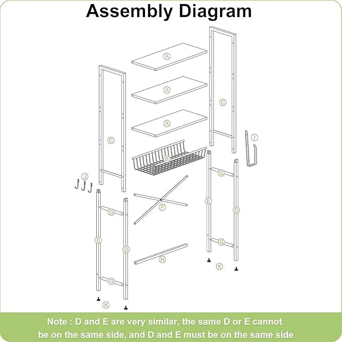 Over-The-Toilet Storage Rack, 4-Tier Bathroom Organizer Shelf Over Toilet with Adjustable Shelf and Basket, Freestanding Space Saver Bathroom Shelves Above Toilet for Room (Vintage Brown) - ModernBath