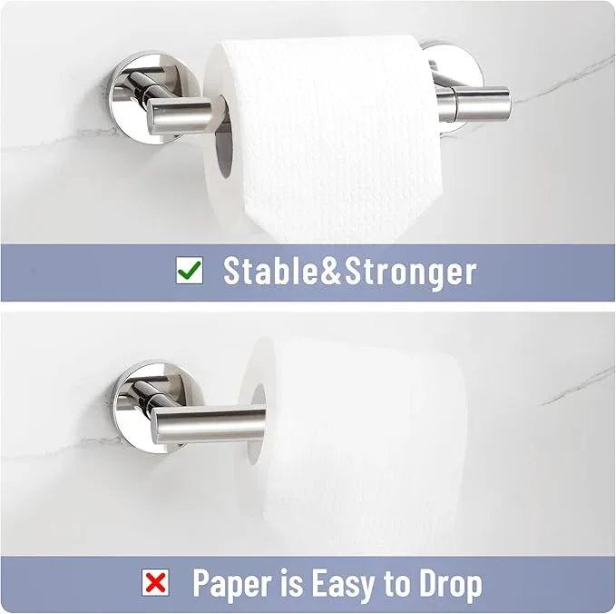 BVL Toilet Paper Holder Polished Chrome Wall Mount Stainless Steel 304 Large Mega Roll - ModernBath