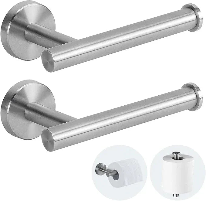 2-Piece Toilet Paper Holder - SUS 304 Stainless Steel Toilet Paper Holder Wall Mount, Toilet Paper Roll Holder for Bathroom, Kitchen, Washroom - Brushed Nickel - ModernBath