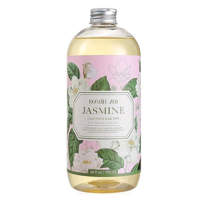 ROMIIE ZOI Liquid Hand Soap Refill, Jasmine, Gentle & Moisturizing Formula, 750 ML/ 26 FLOZ - ModernBath