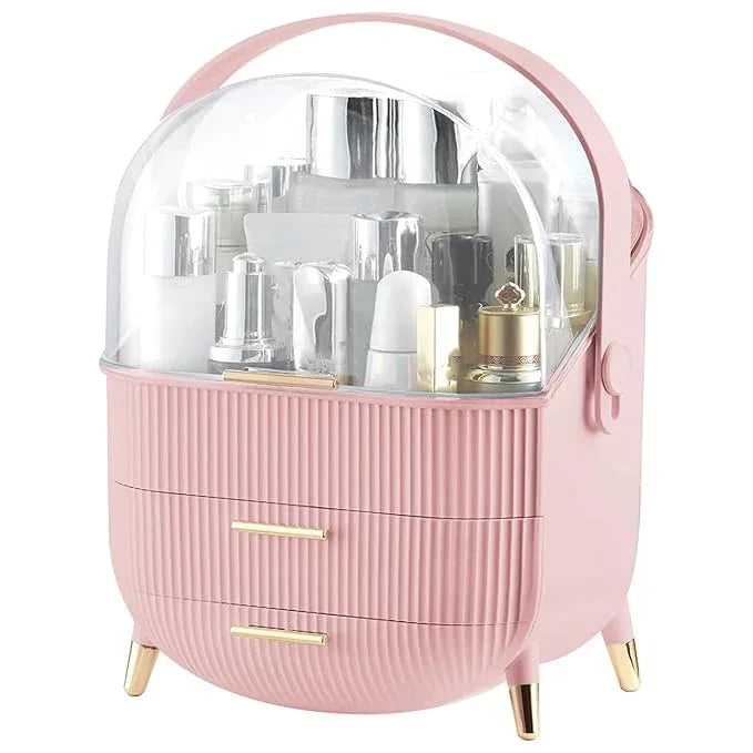 GLTAYLMY Makeup Organizer for Vanity, Cosmetics Skincare Organizers with Lid and Drawers, Cosmetic Display Cases for Countertop Bathroom Dresser, Ideal Gifts for Women - ModernBath