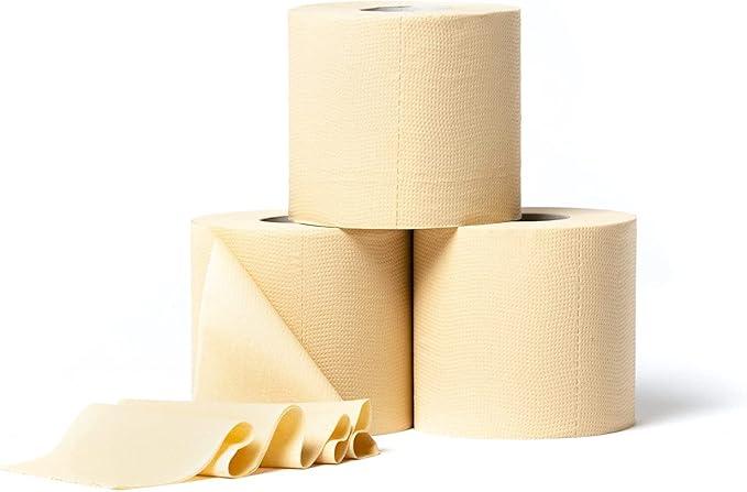 Bumboo Bamboo Toilet Roll 48 Pack | Unbleached Toilet Paper 3 ply, 300 Sheets | Eco Toilet Rolls Bulk Buy | Plastic-Free, Soft, Strong, Sustainable Loo Roll - ModernBath