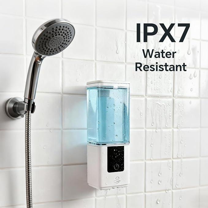 LAOPAO Soap Dispenser, Automatic Soap Dispenser Wall Mount Rechargeable Foaming Soap Pump for Bathroom Kitchen, Touchless Foam Soap Dispenser for Dish/Hand/Shower Soap, Home & Commercial, 540ml, White - ModernBath