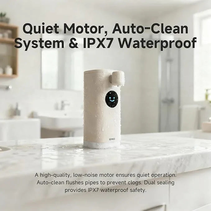 Automatic Foaming Soap Dispenser, 350ml Touchless Smart Hand Soap Dispenser with LED Smile Timer, Type-C Rechargeable 180-Day Battery, IPX7 Waterproof, Wall Mounted for Bathroom & Kitchen (White) - ModernBath