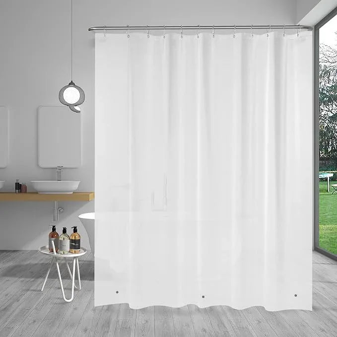 AmazerBath Extra Long Shower Curtain Liner, Plastic Shower Liner 84 Inches Long, Frosted PEVA 72x84 Shower Curtain Liner, Cute Waterproof 84 Inch Shower Curtain Liners with 3 Magnets - ModernBath