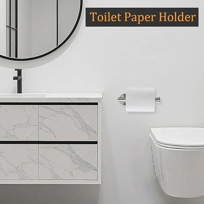 2-Piece Toilet Paper Holder - SUS 304 Stainless Steel Toilet Paper Holder Wall Mount, Toilet Paper Roll Holder for Bathroom, Kitchen, Washroom - Brushed Nickel - ModernBath