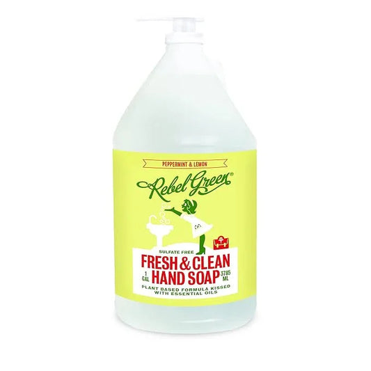 Rebel Green Fresh & Clean Hand Soap Refill - Natural Liquid Hand Soap Refill for Bathroom & Kitchen - (1 Gallon Refill Bottle) - ModernBath