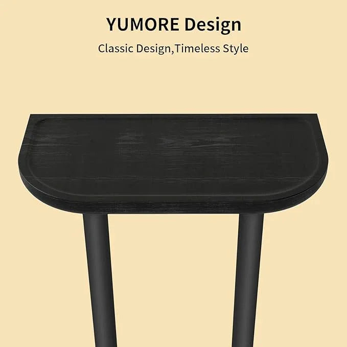 YUMORE Towel Rack Matte Black, Stainless Steel Wall Mounted Towel Rack with Shelf for Bathroom (Black) - ModernBath