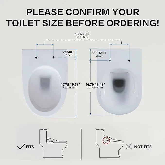 Bejoan Elongated Bidet Toilet Seat X5, Electric Heated Bidet with Soft Close, Bidet Attachment for Toilet Warm Water with Air Purification - ModernBath