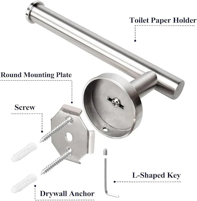 Toilet Paper Holder - SUS 304 Stainless Steel Toilet Paper Holder Wall Mount, Toilet Paper Roll Holder for Bathroom, Kitchen, Washroom - Brushed Nickel - ModernBath