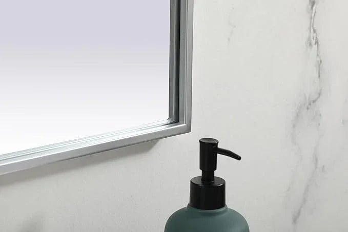 Illuminate, Metal Frame Arch Mirror 42X38 Inch in, Modern, Silver - ModernBath