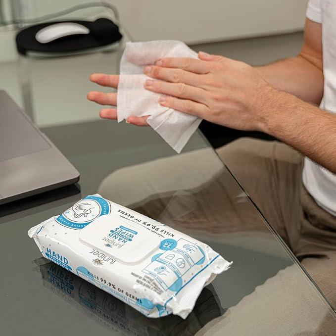 Juniper CLEAN, 3 Pack Hand Sanitizing Wipes, 216 Count Disposable Hand Sanitizer Wipes, Fresh Scent, Lint Free & Durable - ModernBath