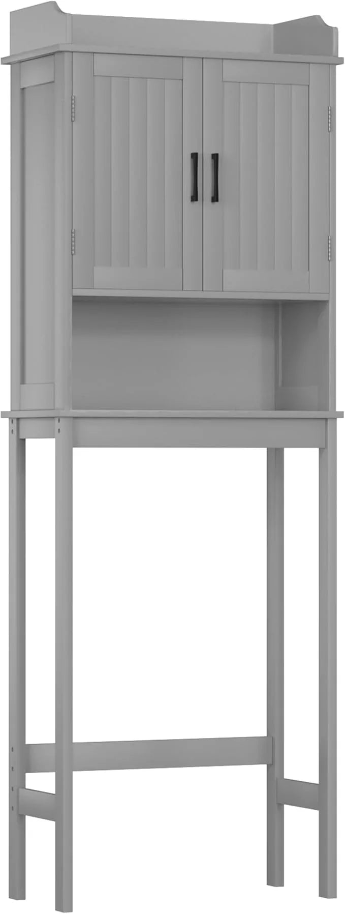 VEIKOU Over The Toilet Rack for Bathroom, Freestanding Over The Toilet Storage, Bathroom Cabinet Over Toilet w/Adjustable Shelf & Storage Rack, Grey - ModernBath