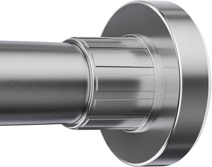 Ausemku Shower Curtain Rod 32-50 Inch Adjustable - 1 Inch Diameter Heavy Duty No drill Spring Tension Shower Rod, Non-Slip Rustproof Telescopic Rod for Bathroom, Nickel - ModernBath