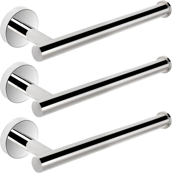 NearMoon Hand Towel Holder/Towel Ring, Thicken Stainless Steel Hand Towel Bar for Bathroom, Rustproof Wall Mounted Towel Rack, Contemporary Style Bath Accessories, 9 Inch (3 Pack, Chrome Finish) - ModernBath