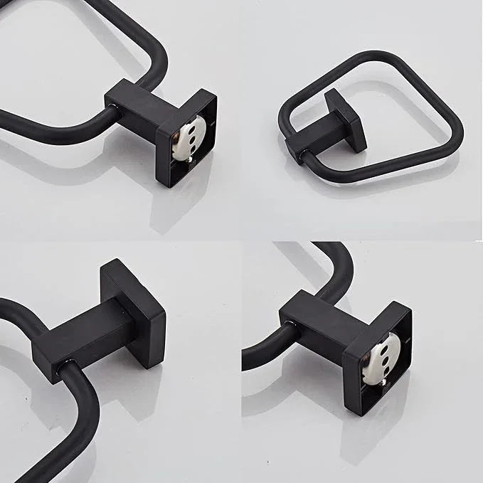 Matte Black Towel Ring for Bathroom, Kitchen Bath Towel Holder Hangers Wall Mount Heavy Duty Stainless Steel - ModernBath